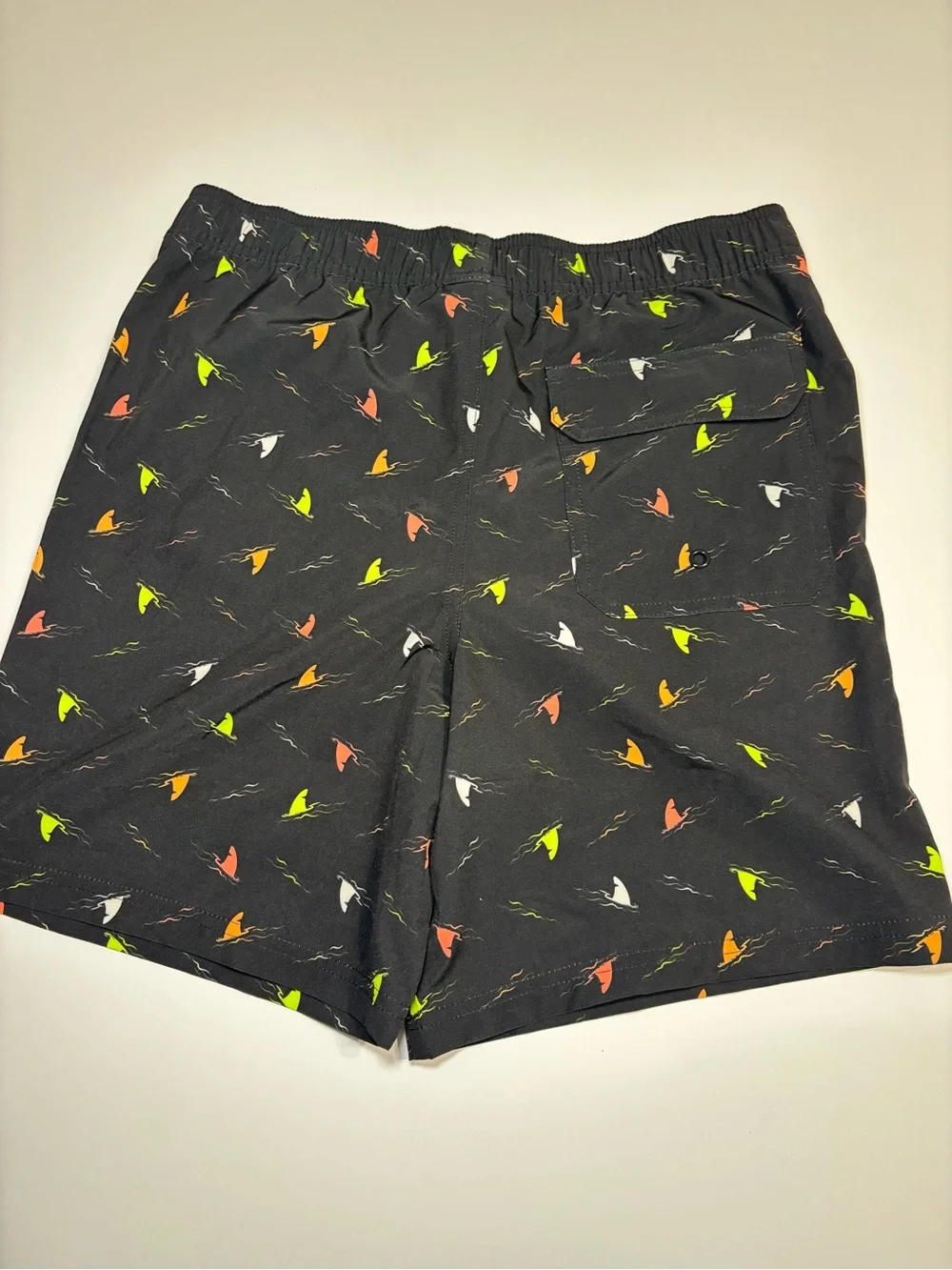 Boys  Black Swim Shorts with Neon Surf Print size 14-16